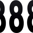 Load image into Gallery viewer, Factory Effex FX Number 8 - Black - 8" 02-4478 - Main Product View