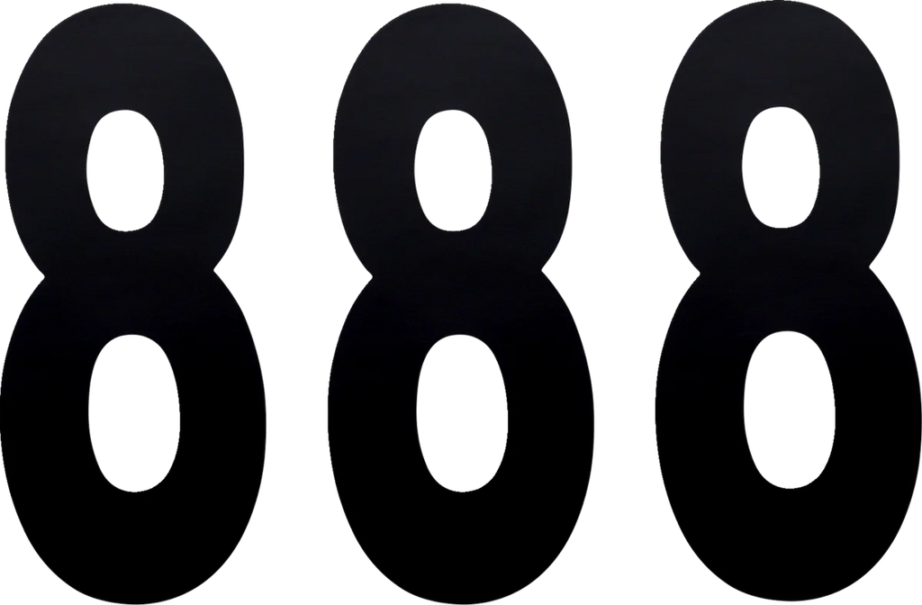Factory Effex FX Number 8 - Black - 8" 02-4478 - Main Product View