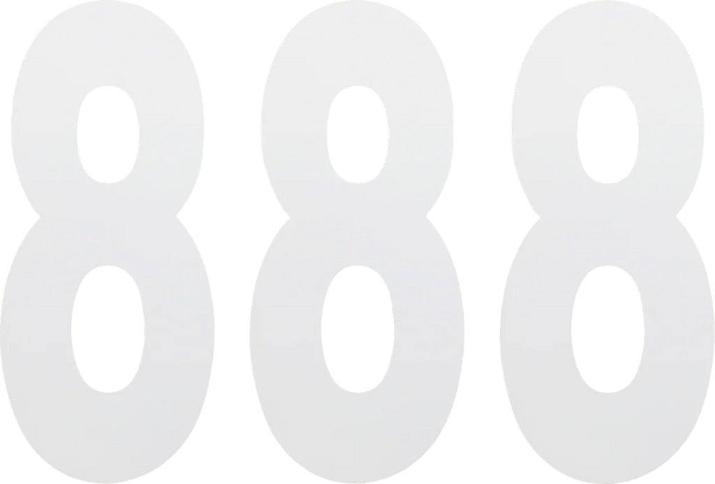 Factory Effex FX Number 8 - White - 8" 02-4488 - Main Product View
