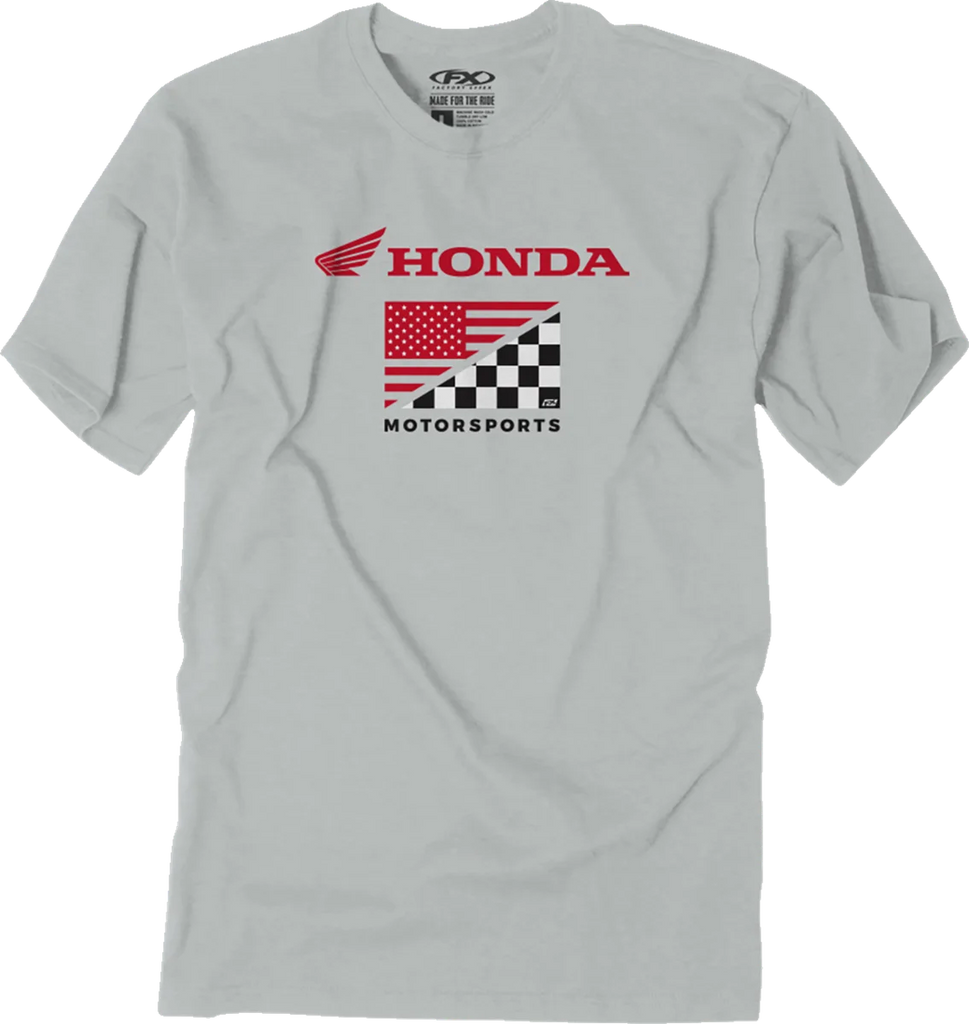 Factory Effex Flag T-Shirt - Light Gray - 2XL fits Honda - Main Product View