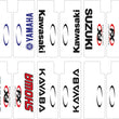 Load image into Gallery viewer, Factory Effex Fork Shield Decal - Upper - Black fits Kawasaki - Side View