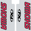 Load image into Gallery viewer, Factory Effex Fork Shield Decal - Upper - Showa - Red 02-8515 - Main Product View