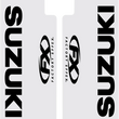 Load image into Gallery viewer, Factory Effex Fork Shield Decal - Upper - Suzuki - Black 08-38404 - Main Product View