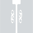 Load image into Gallery viewer, Factory Effex Fork Shield - FX Clear/White 06-38010 - Side View