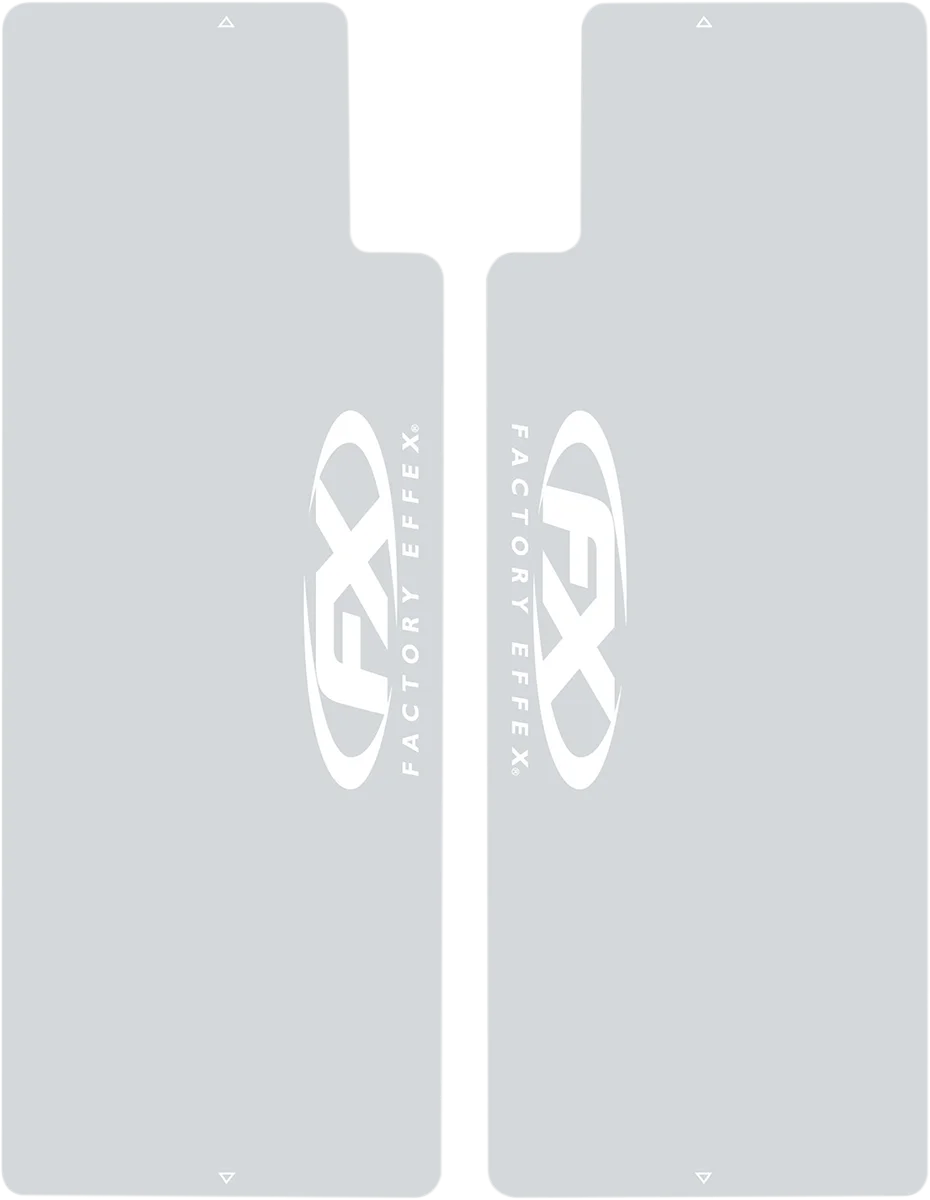 Factory Effex Fork Shield - FX Clear/White 06-38010 - Side View