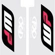 Load image into Gallery viewer, Factory Effex Fork Shield - FX Clear/White 06-38010 - Back View