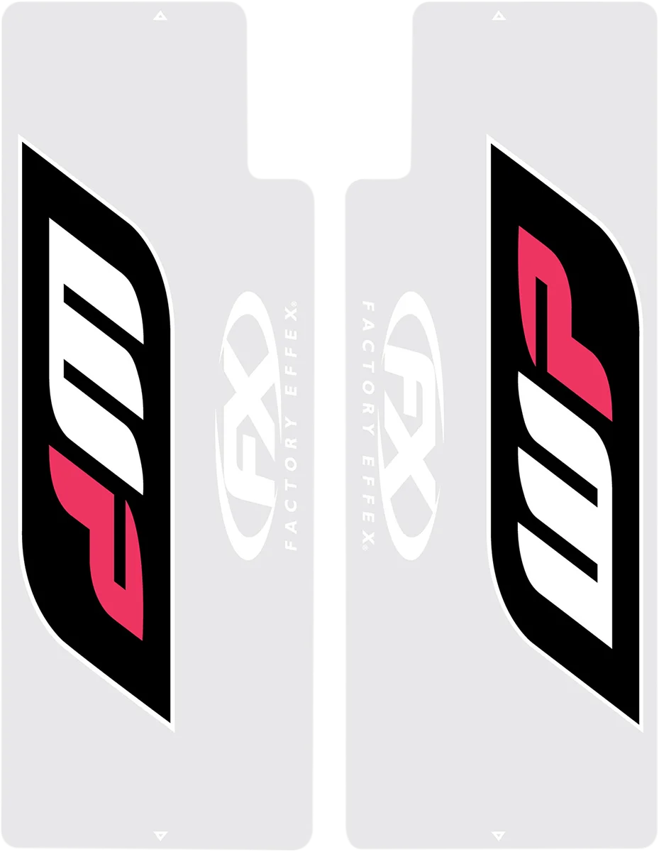 Factory Effex Fork Shield - FX Clear/White 06-38010 - Back View