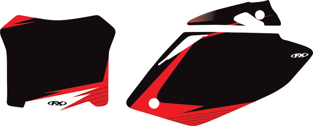 Factory Effex Graphic Number Plate - Black/Red - CRF 24-64354 - Main Product View