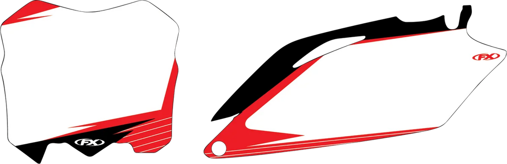 Factory Effex Graphic Number Plate - White/Red - CRF 24-64356 - Main Product View