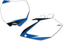 Load image into Gallery viewer, Factory Effex Graphic Number Plates - White/Blue 12-64222 fits Yamaha YZ - Main Product View