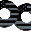 Load image into Gallery viewer, Factory Effex Grip Donuts - Flag Black/Gray 27-67200 - Main Product View