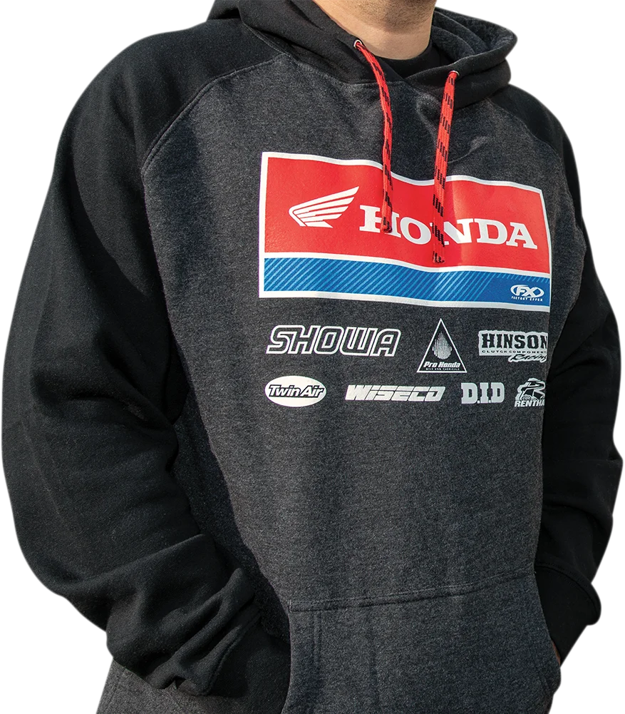 Factory Effex Honda 21 Racewear Hoodie - Charcoal/Black - 2XL 24-88328 - Side View