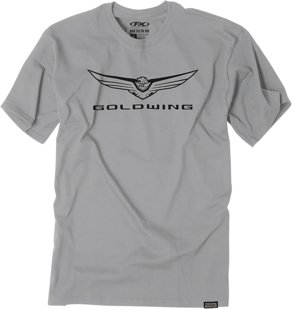 Factory Effex Icon T-Shirt - Gray - Large fits Honda Goldwing - Main Product View