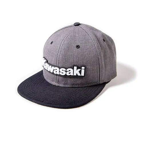 Factory Effex KAWASAKI BOLD SNAPBACK HAT / CHARCOAL-BLACK (OS) 24-86100