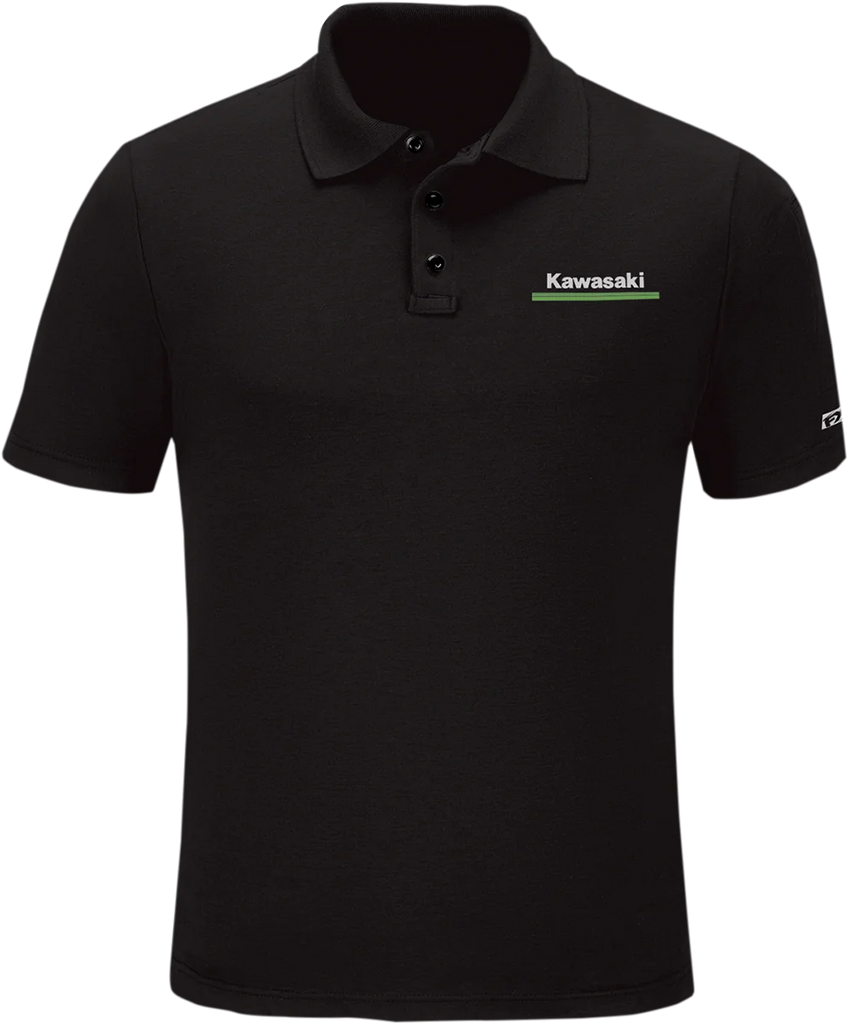 Factory Effex Kawasaki Polo Shirt - Black - Large 25-85104 - Main Product View