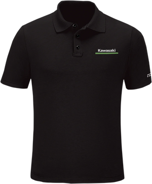 Factory Effex Kawasaki Polo Shirt - Black - Large 25-85104 - Main Product View