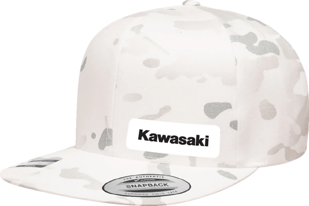 Factory Effex Kawasaki Snapback Hat - Camo White 27-86106 - Main Product View