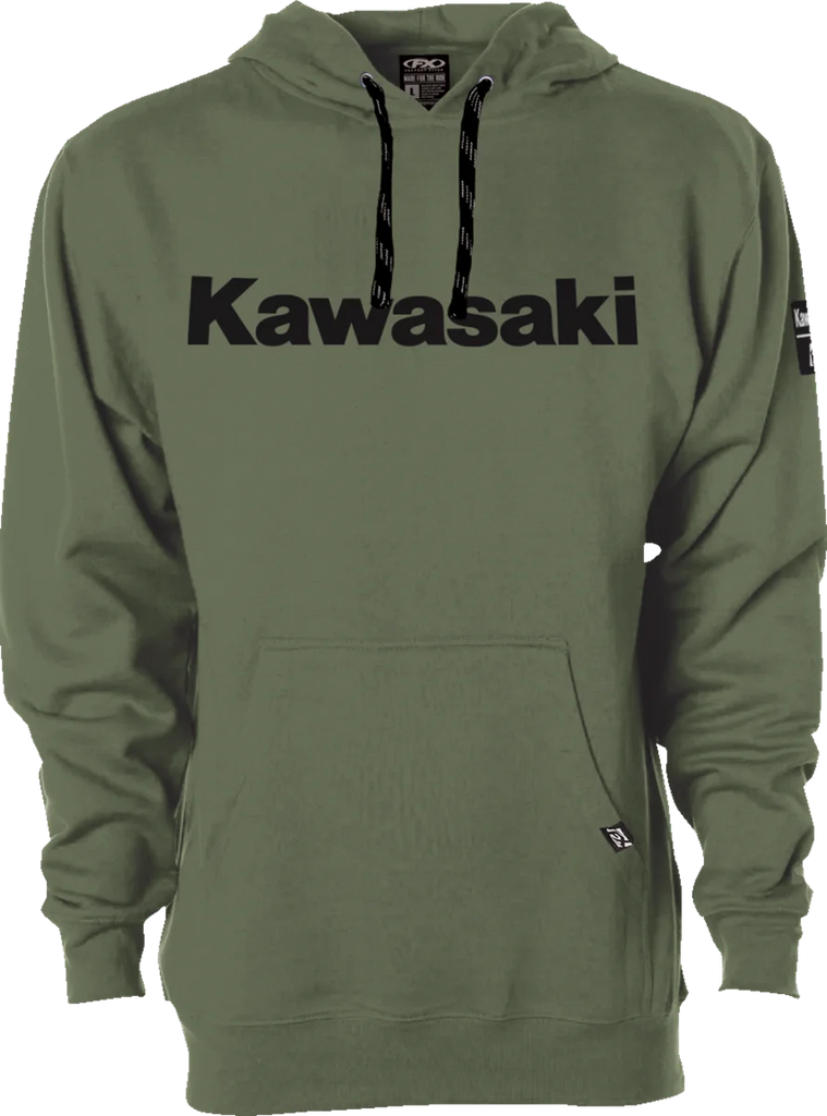 Factory Effex Kawasaki Squad Pullover Hoodie - Army Green - Medium 26-88102 - Main Product View