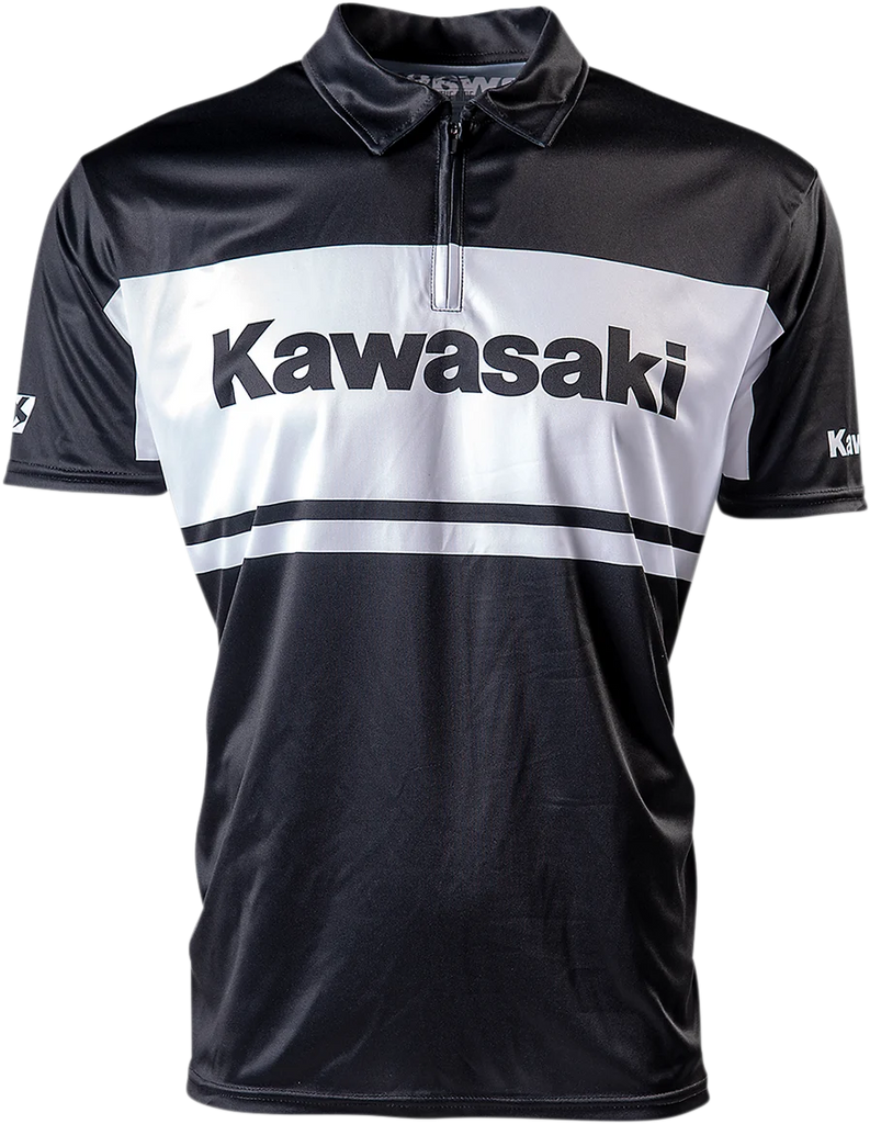 Factory Effex Kawasaki Team Pit Shirt - Black/White - Medium 23-85102 - Main Product View