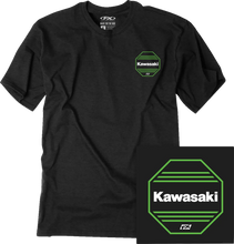 Load image into Gallery viewer, Factory Effex Octagon T-Shirt - Heather Black - Medium fits Kawasaki - Main Product View
