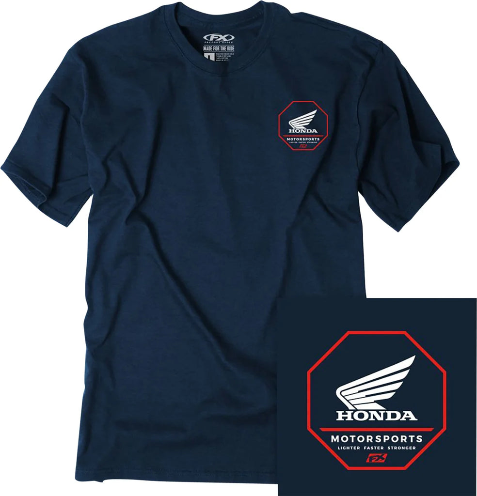Factory Effex Octagon T-Shirt - Heather Navy - XL fits Honda - Main Product View