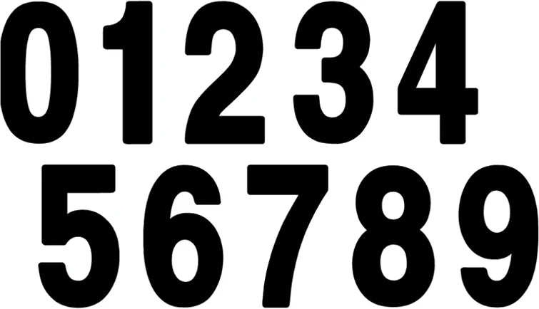 Factory Effex Pro Number 1 - White - 8" 02-4371 - Back View
