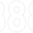 Load image into Gallery viewer, Factory Effex Pro Number 8 - White - 8" 02-4378 - Main Product View
