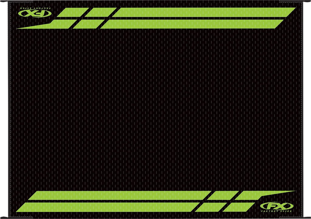 Factory Effex RV Mat - Black/Green - Kawasaki 22-45130 - Main Product View