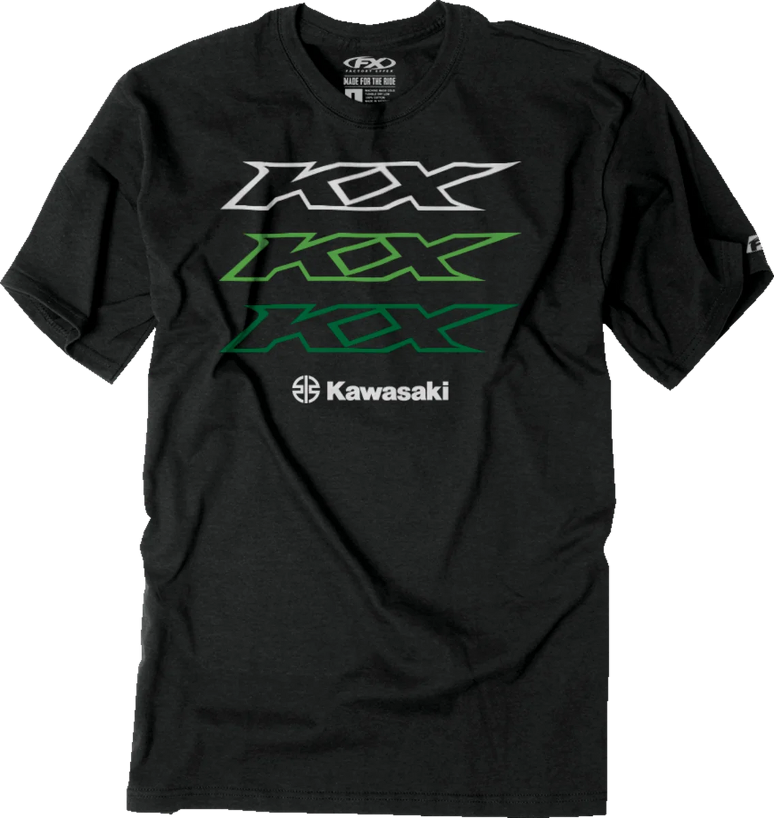 Factory Effex Repeater T-Shirt - Heather Charcoal - XL fits Kawasaki - Side View