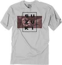 Load image into Gallery viewer, Factory Effex Rider T-Shirt - Light Gray - 2XL fits Suzuki - Main Product View