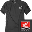 Load image into Gallery viewer, Factory Effex Starting Line T-Shirt - Heather Charcoal - XL fits Kawasaki - Side View