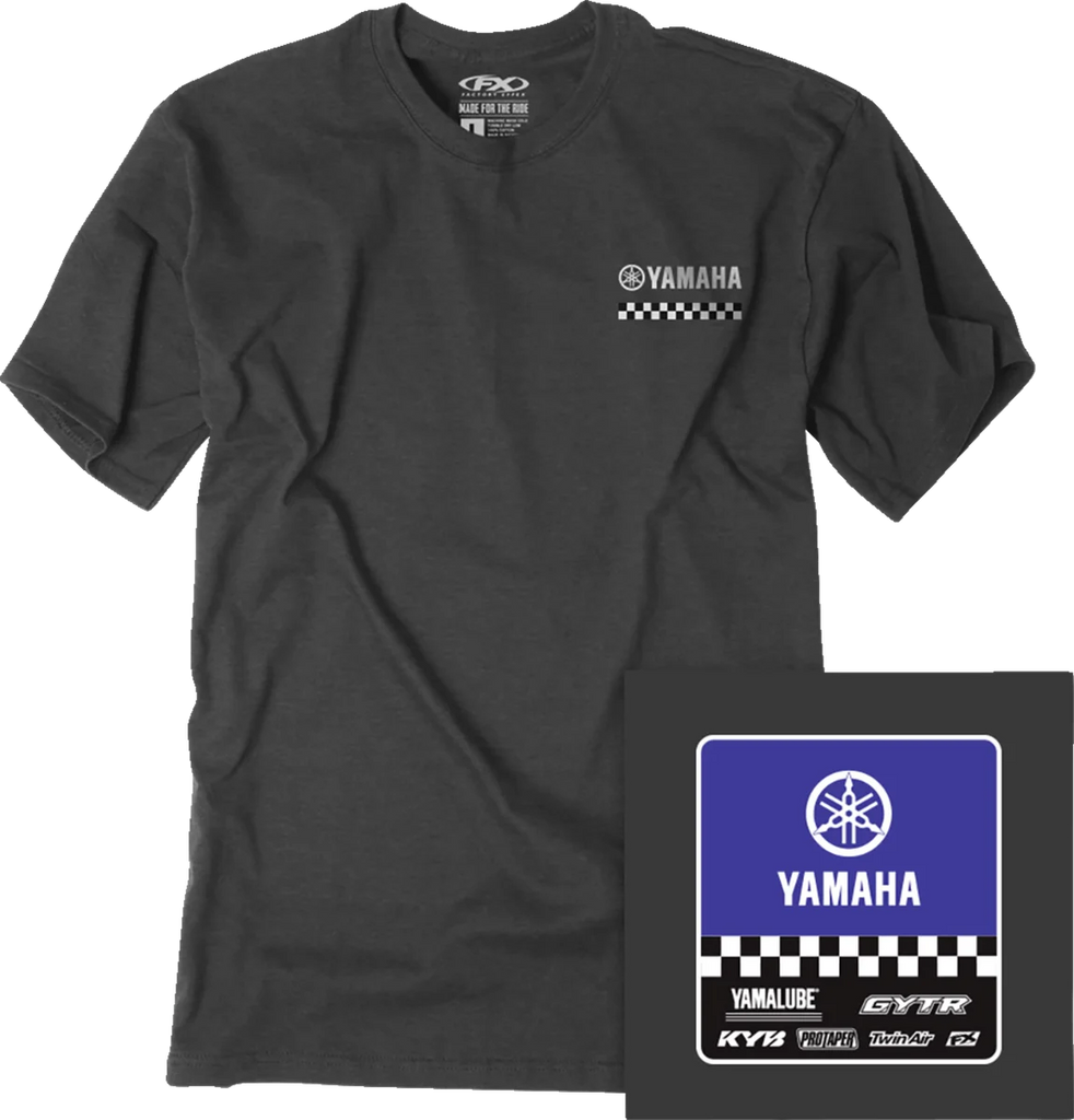 Factory Effex Starting Line T-Shirt - Heather Charcoal - 2XL fits Yamaha - Main Product View