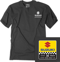 Load image into Gallery viewer, Factory Effex Starting Line T-Shirt - Heather Charcoal - XL fits Suzuki - Main Product View