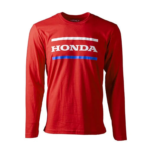 Factory Effex Stripes Long Sleeve T-Shirt / Red XXL 23-87318 fits Honda - Side View
