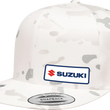 Load image into Gallery viewer, Factory Effex Suzuki Snapback Hat - Camo White 27-86406 - Main Product View