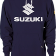 Load image into Gallery viewer, Factory Effex Suzuki Vertical Pullover Hoodie - Navy - Medium 26-88402 - Main Product View
