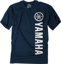 Load image into Gallery viewer, Factory Effex Vertical T-Shirt - Heather Navy - Large fits Yamaha - Main Product View