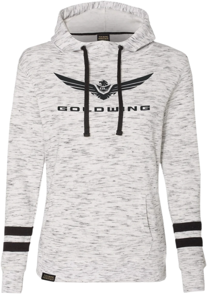 Factory Effex Women's Goldwing Bold Pullover Hoodie - White/Black - Small 25-88820 - Main Product View