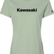 Load image into Gallery viewer, Factory Effex Women's Kawasaki T-Shirt - Light Heather Green - Small 27-87140 - Main Product View