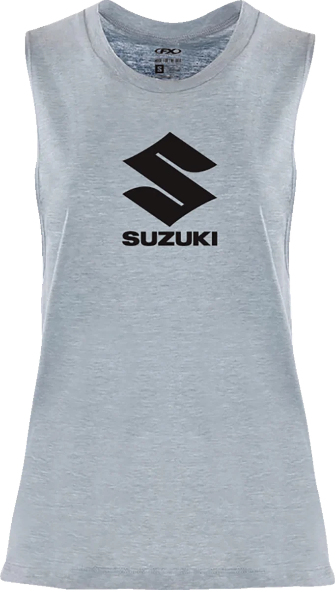 Factory Effex Women's Yamaha Idol Muscle Tank Top - Heather Navy - Small 27-87250 - Side View