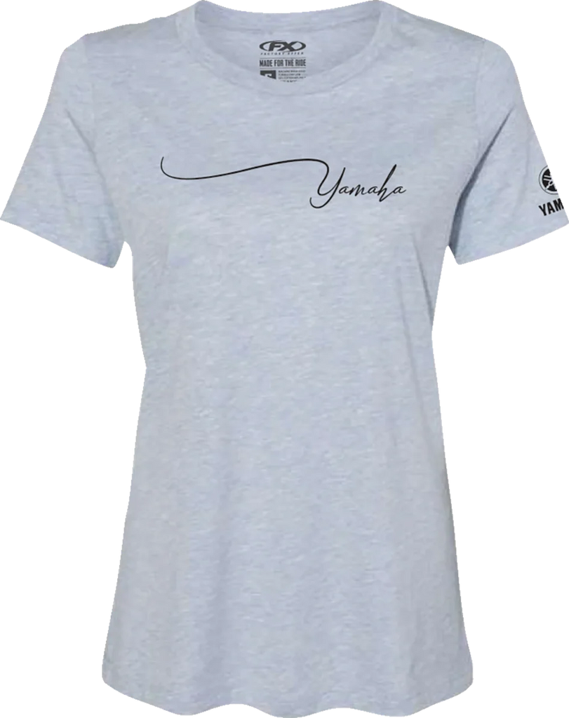 Factory Effex Women's Yamaha Signature T-Shirt - Light Heather Blue - Large 27-87244 - Main Product View