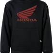 Load image into Gallery viewer, Factory Effex Youth Honda Wing Pullover Hoodie - Black - Medium 25-88342 - Main Product View