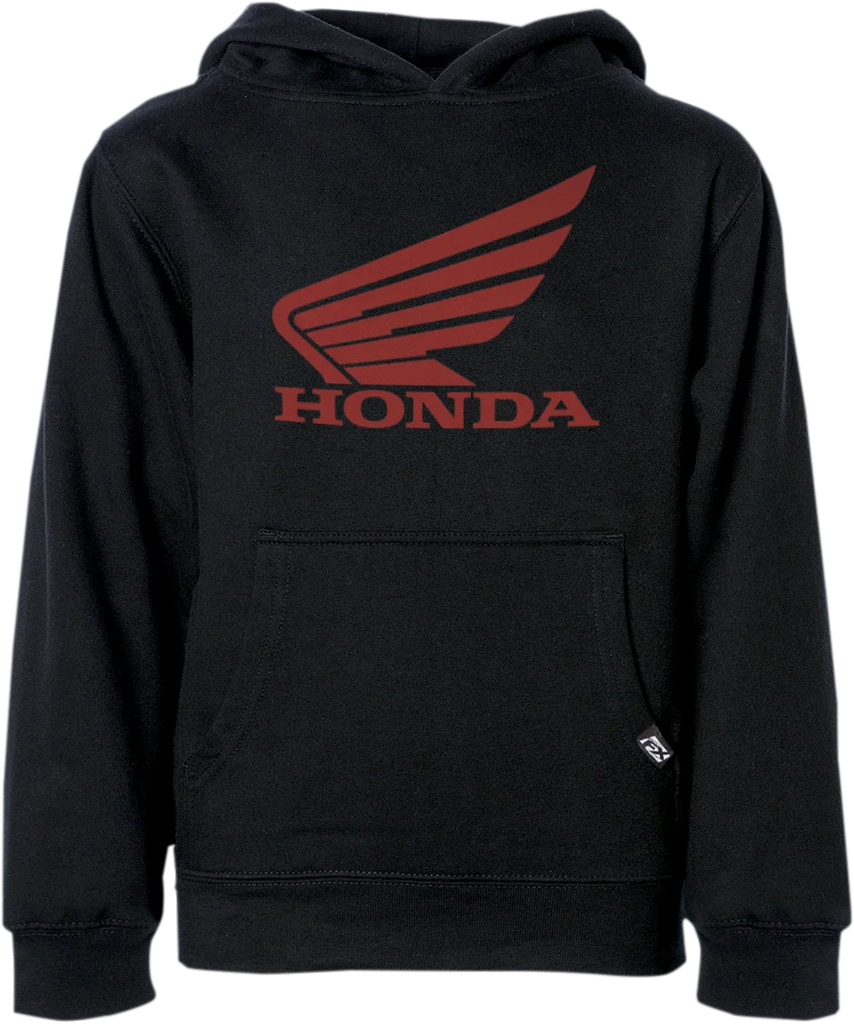 Factory Effex Youth Honda Wing Pullover Hoodie - Black - Small 25-88340 - Main Product View