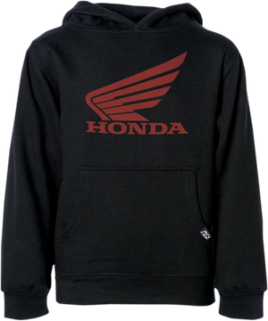 Factory Effex Youth Honda Wing Pullover Hoodie - Black - Small 25-88340 - Main Product View