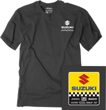 Load image into Gallery viewer, Factory Effex Youth Suzuki Starting Line T-Shirt - Heather Charcoal - Small 27-83400 - Main Product View