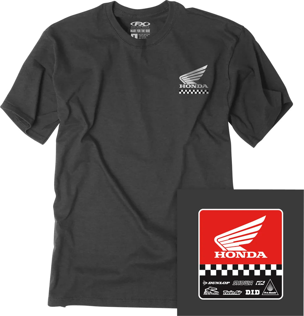 Factory Effex Youth Yamaha Starting Line T-Shirt - Heather Charcoal - Large 27-83204 - Side View