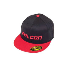 Load image into Gallery viewer, Falcon Shocks 2-TONE FLAT VISOR HAT – BLACK/RED –LG/XL 93-07-04-011