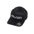 Load image into Gallery viewer, Falcon Shocks CURVED VISOR HAT – BLACK/SILVER – SM/MD 93-03-02-001