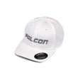 Load image into Gallery viewer, Falcon Shocks CURVED VISOR HAT – WHITE/SILVER – SM/MD 93-03-02-005
