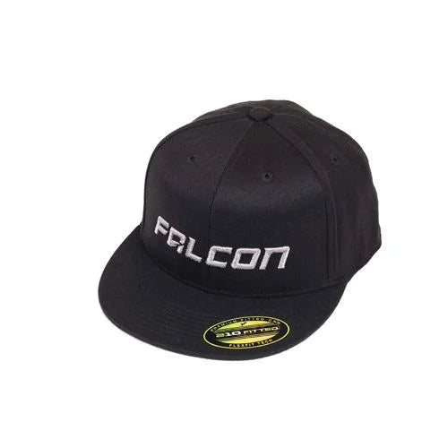 Falcon Shocks FLAT VISOR HAT – BLACK/SILVER – LG/XL 93-06-04-001